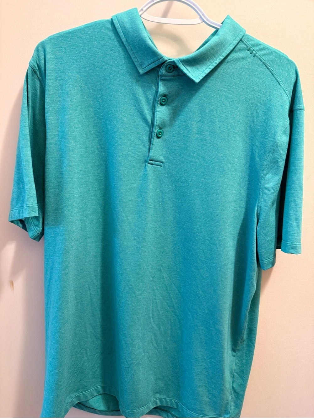 Men's lululemon XL Teal Short-Sleeve Polo Shirt